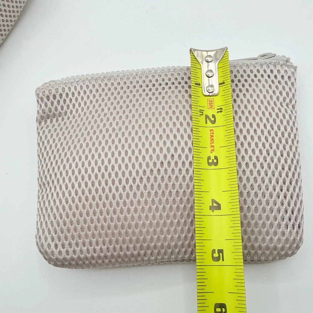 Dagne Dover Air Mesh Pouch Set‎ Grey Ash Travel Tech Organizer Small Cylinder